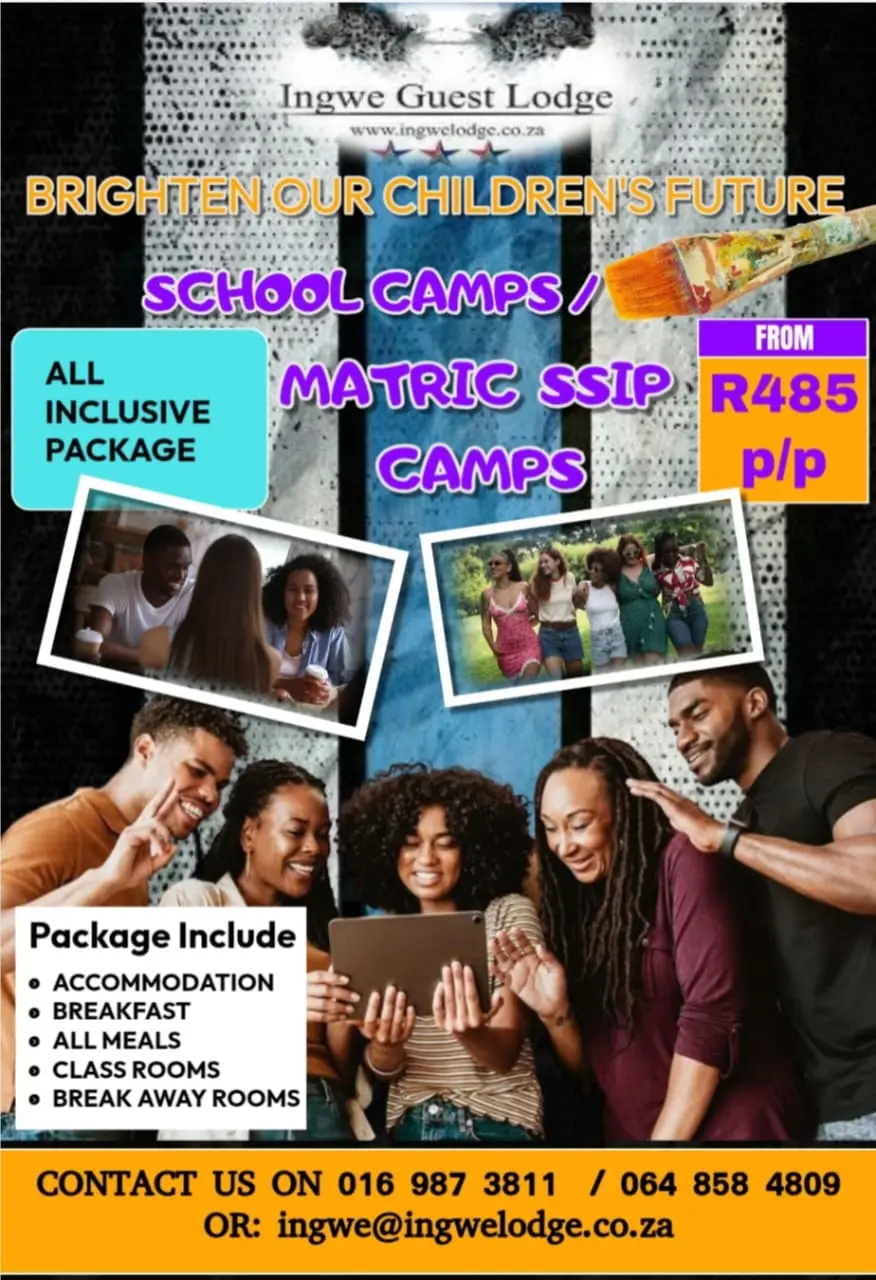 School Camps / Matric SSIP Camps – From R485 p/p